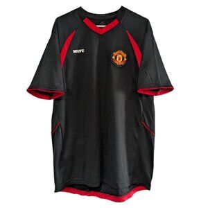 Manchester United Football Club Men's Jersey, Black Red, XL, MUFC Futbol 2006